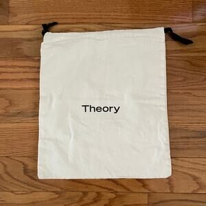 Theory Drawstring Dust Bag White Storage Shoes Handbags Travel
